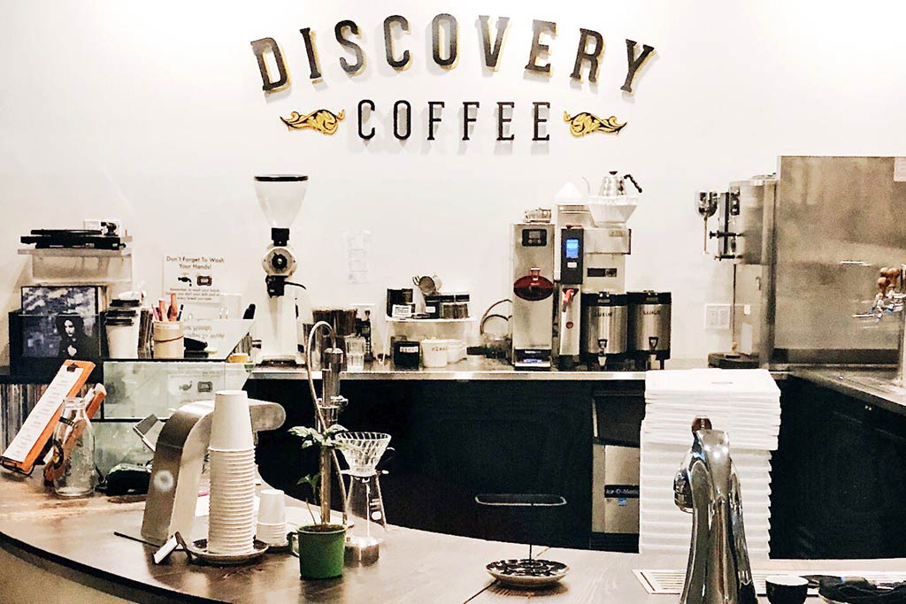 Discovery Coffee’s nitro cold brew and pour overs pair excellently with the cafe’s wide selection of treats. Credit: Scott Meis