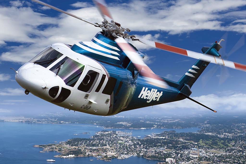 Buzz between the heart of downtown Victoria and Vancouver on a Helijet helicopter. Credit: Helijet